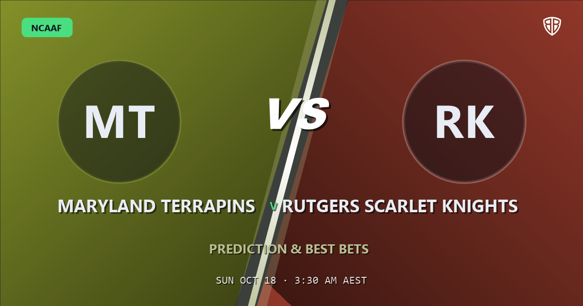 Maryland Terrapins vs Rutgers Scarlet Knights Prediction & Picks, October 17, 2026