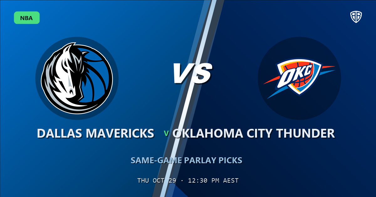 Dallas Mavericks vs Oklahoma City Thunder Prediction & Same Game Parlay picks, October 28, 2026