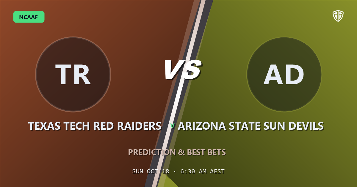 Texas Tech Red Raiders vs Arizona State Sun Devils Prediction & Picks, October 17, 2026