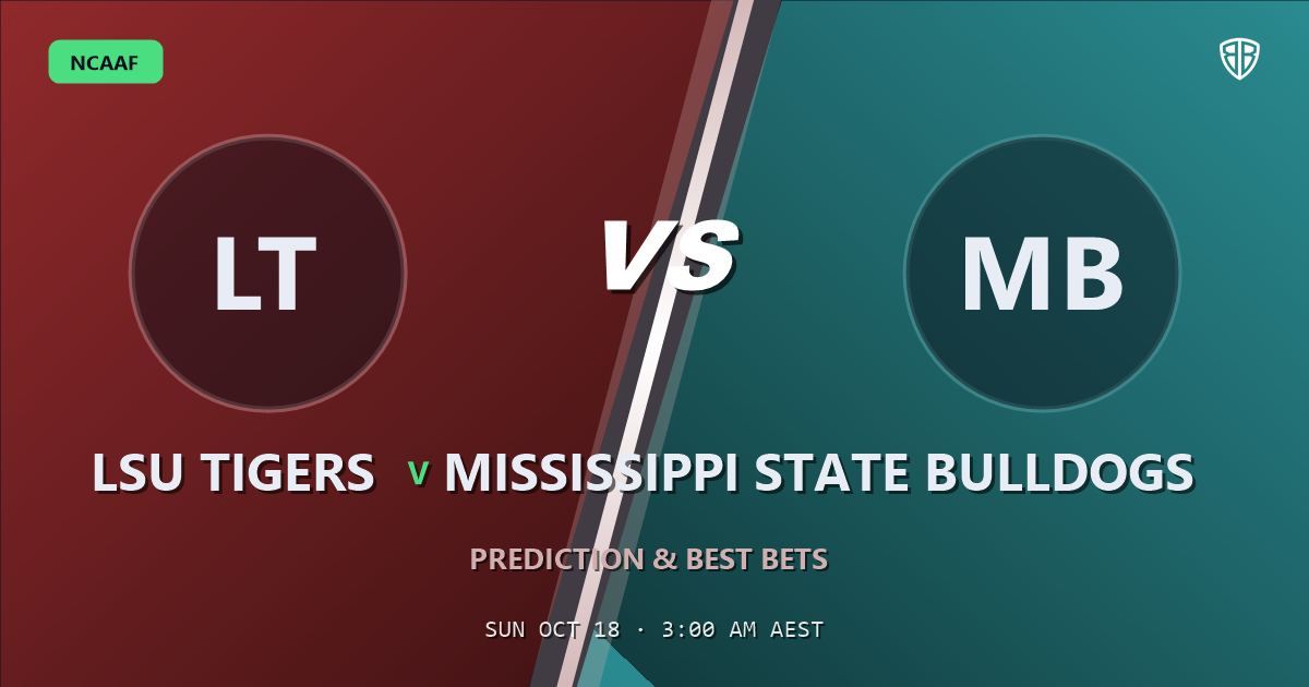 LSU Tigers vs Mississippi State Bulldogs Prediction & Picks, October 17, 2026