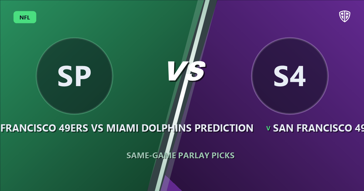 San Francisco 49ers vs Miami Dolphins Prediction & Same Game Parlay Picks: High-Value Angles