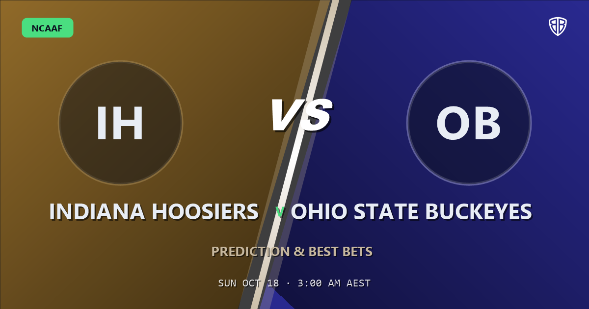 Indiana Hoosiers vs Ohio State Buckeyes Prediction & Picks, October 17, 2026