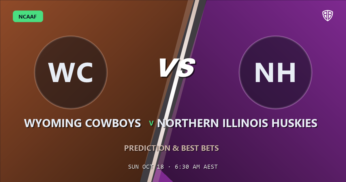 Wyoming Cowboys vs Northern Illinois Huskies Prediction & Picks, October 17, 2026