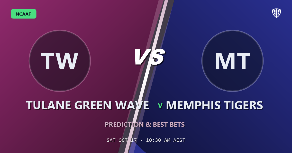Tulane Green Wave vs Memphis Tigers Prediction & Picks, October 16, 2026