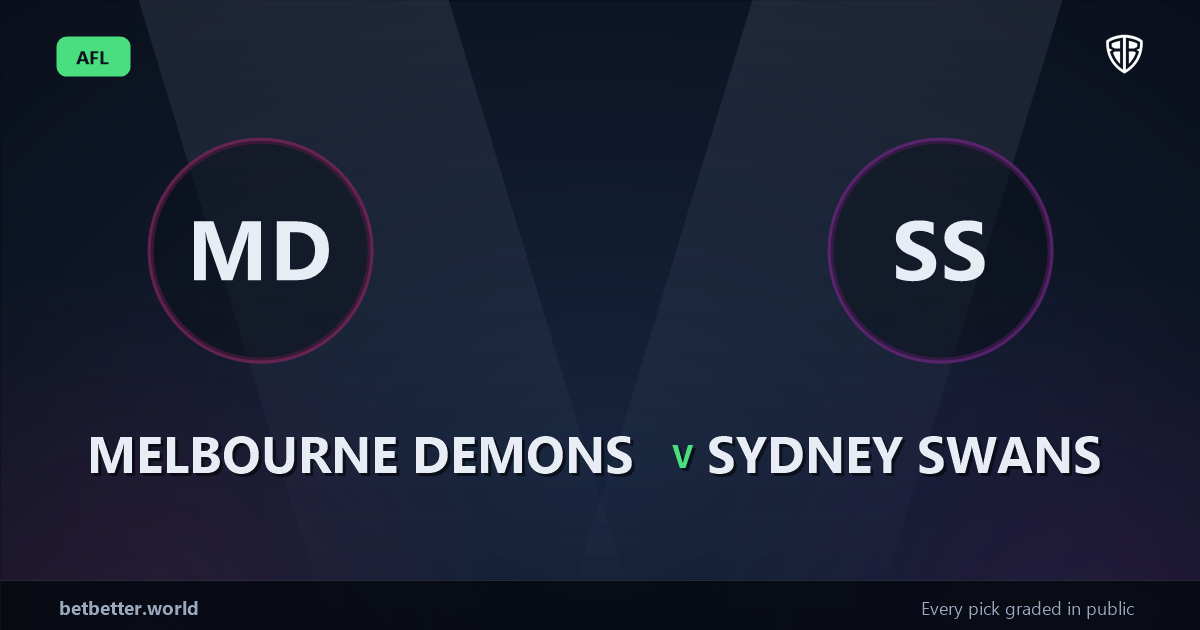 Melbourne Demons vs Sydney Swans Prediction & Picks (Matt Roberts Key Factor): Full Match Breakdown & Bets