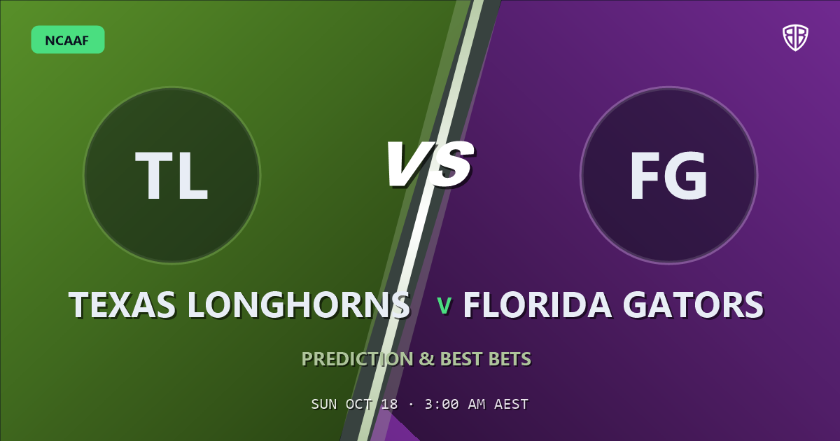 Texas Longhorns vs Florida Gators Prediction & Picks, October 17, 2026