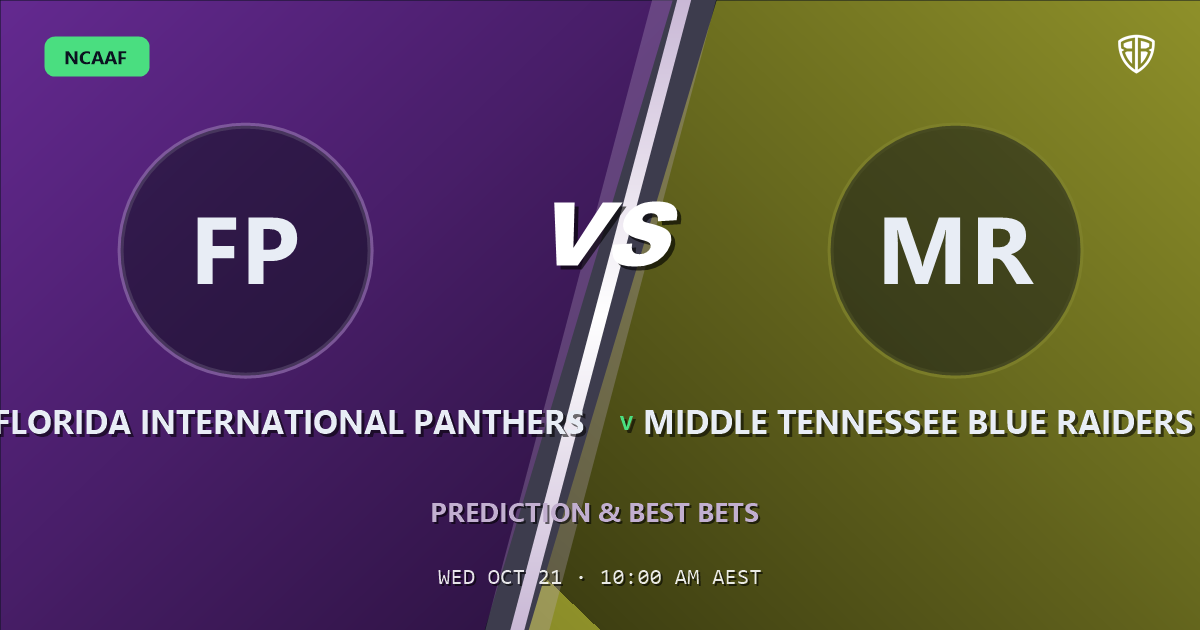 Florida International Panthers vs Middle Tennessee Blue Raiders Prediction & Picks, October 20, 2026