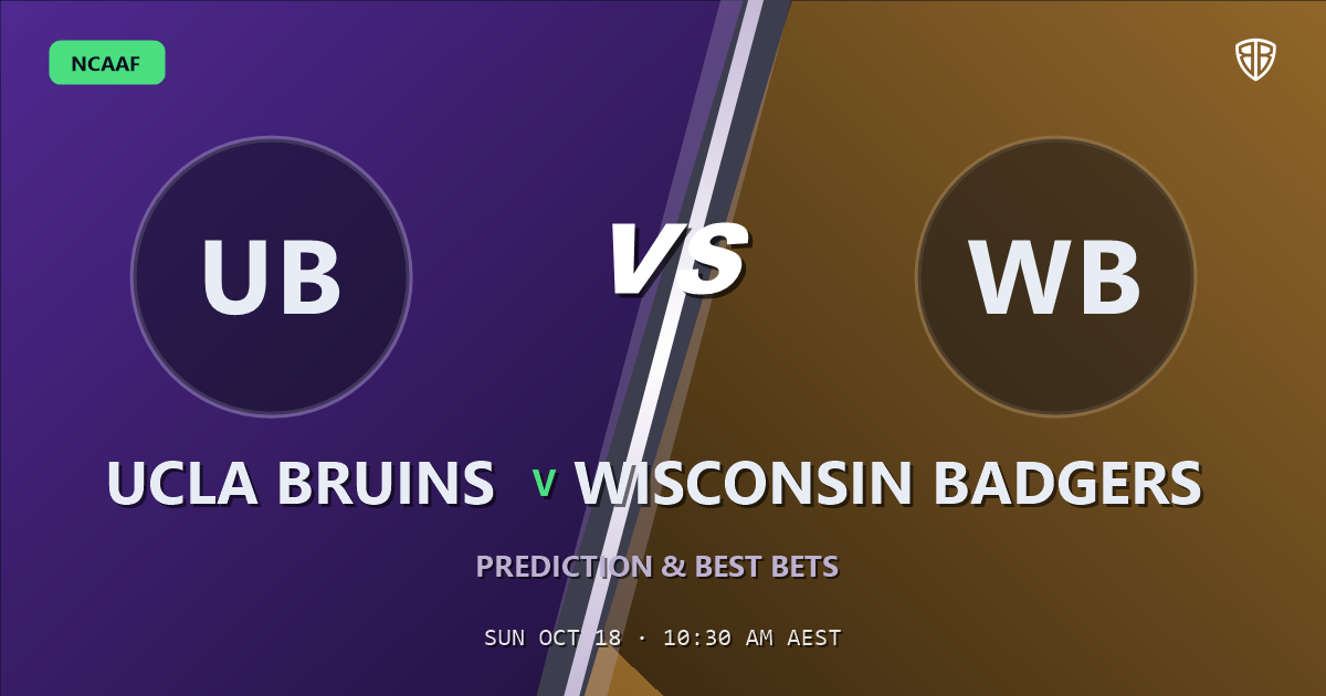 UCLA Bruins vs Wisconsin Badgers Prediction & Picks, October 17, 2026