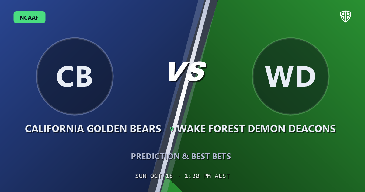 California Golden Bears vs Wake Forest Demon Deacons Prediction & Picks, October 17, 2026