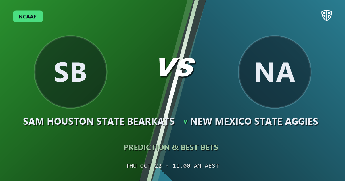 Sam Houston State Bearkats vs New Mexico State Aggies Prediction & Picks, October 21, 2026