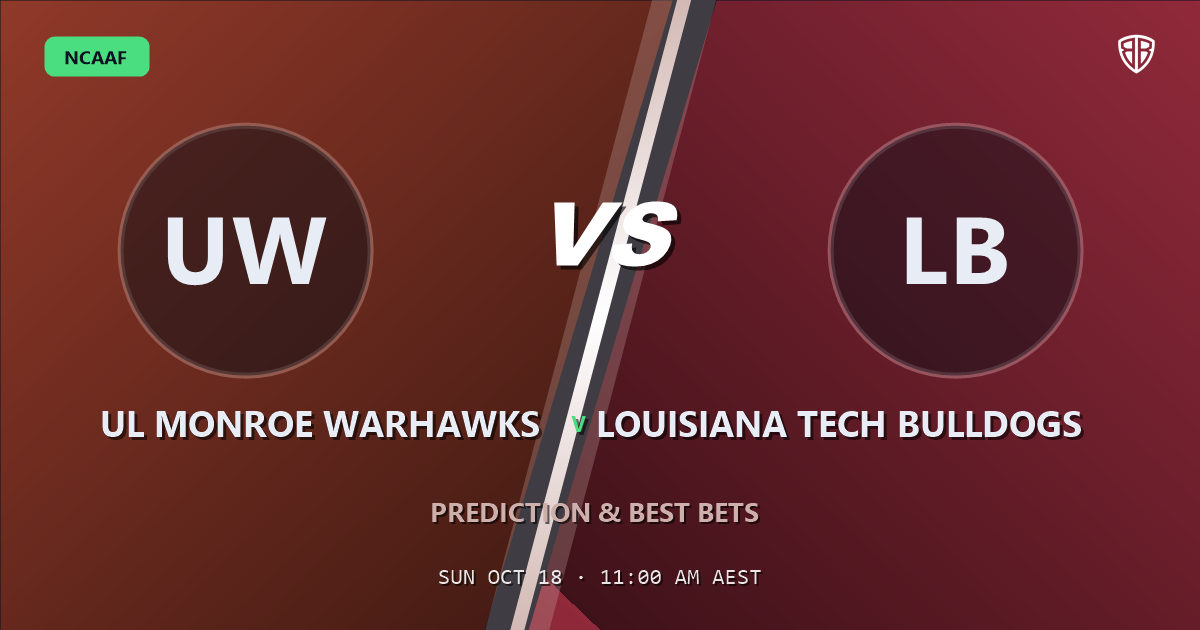 UL Monroe Warhawks vs Louisiana Tech Bulldogs Prediction & Picks, October 17, 2026