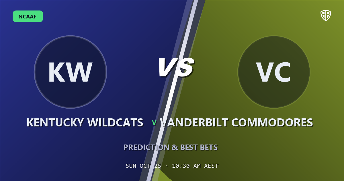 Kentucky Wildcats vs Vanderbilt Commodores Prediction & Picks, October 24, 2026