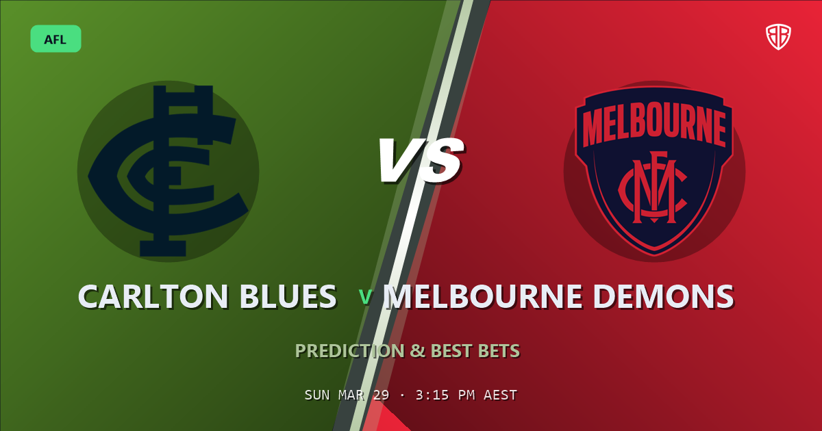 AFL news: Carlton Blues vs Melbourne Demons Prediction & Picks : Full Match Breakdown & Bets