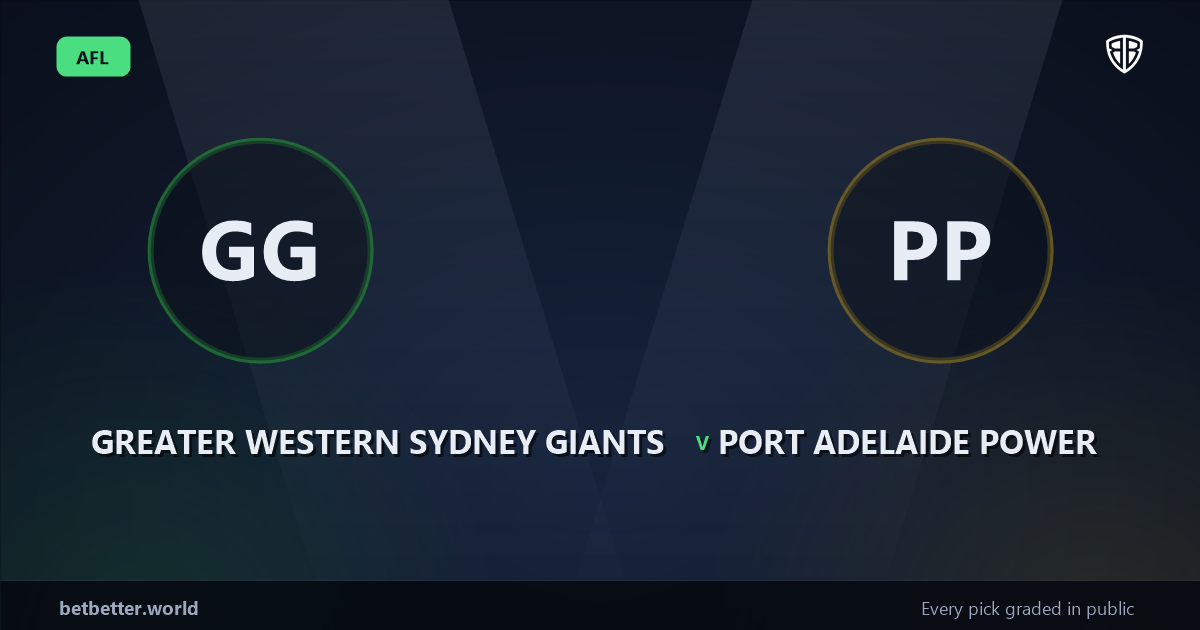 Greater Western Sydney Giants vs Port Adelaide Power Prediction & Same Game Multi picks Key Insights: Our Expert Analysis