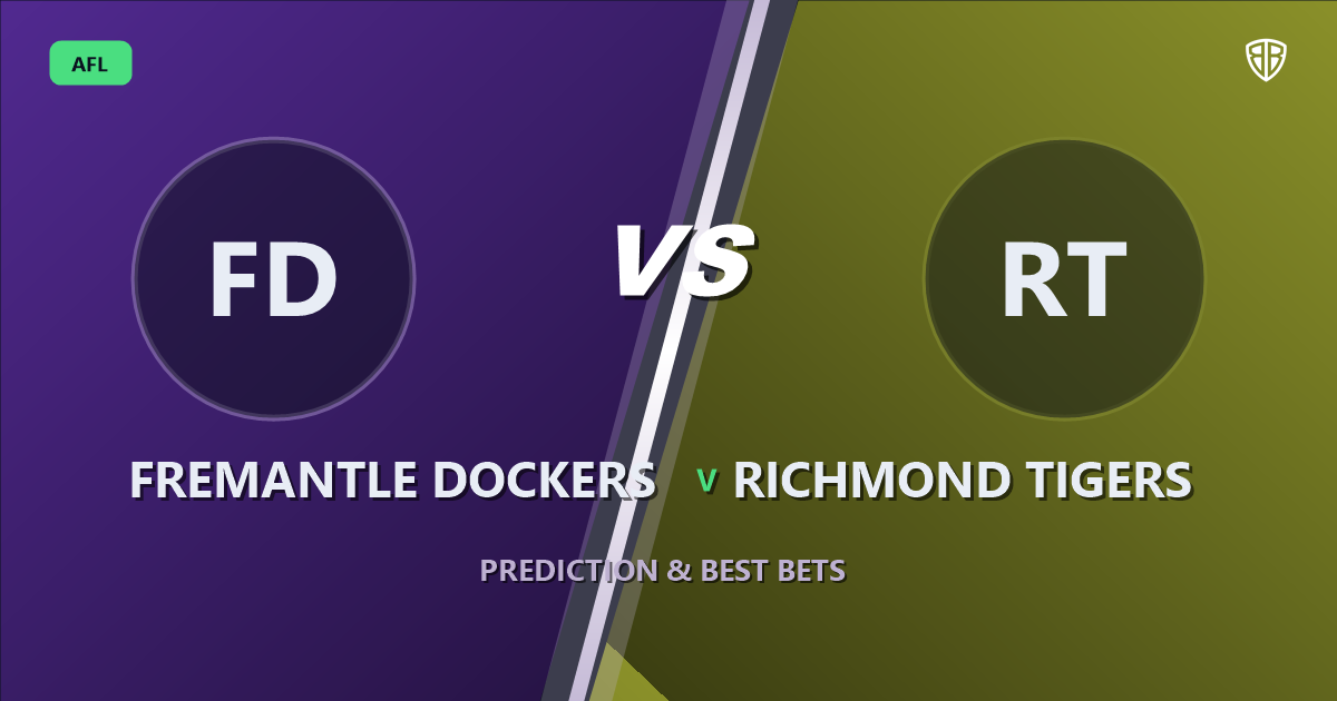 Fremantle Dockers vs Richmond Tigers Prediction & Picks: Odds Analysis & Top Props