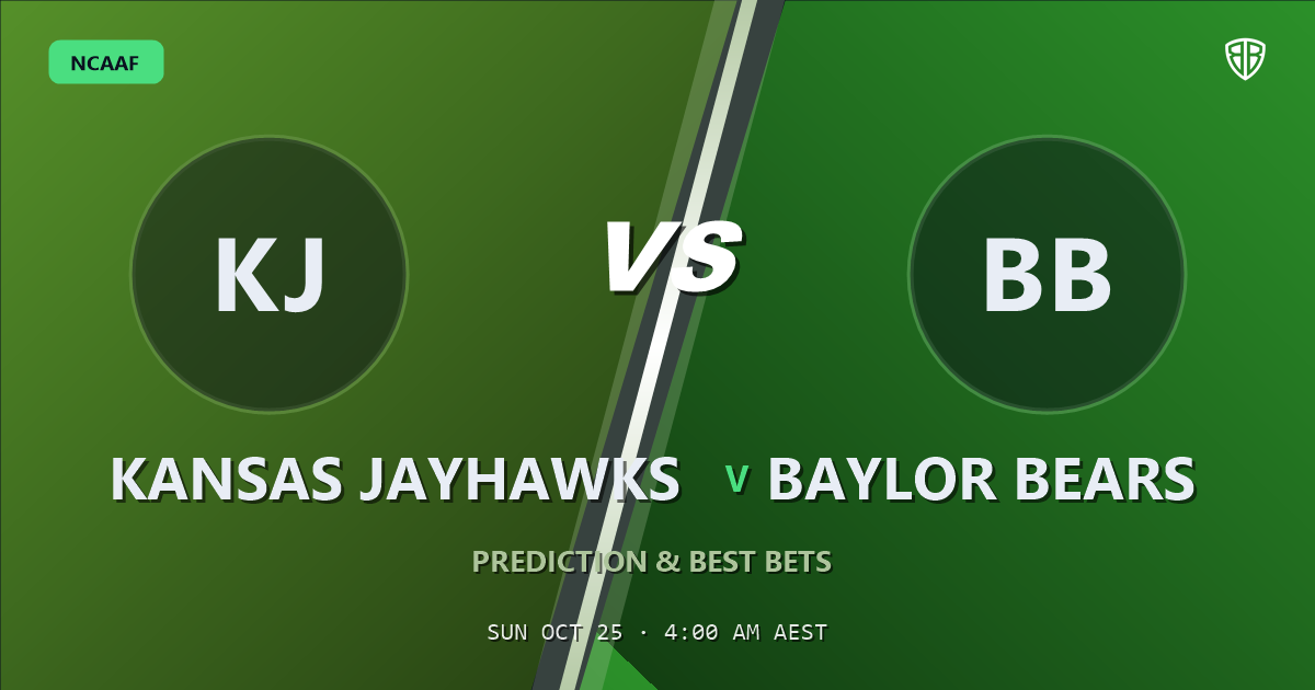 Kansas Jayhawks vs Baylor Bears Prediction & Picks, October 24, 2026