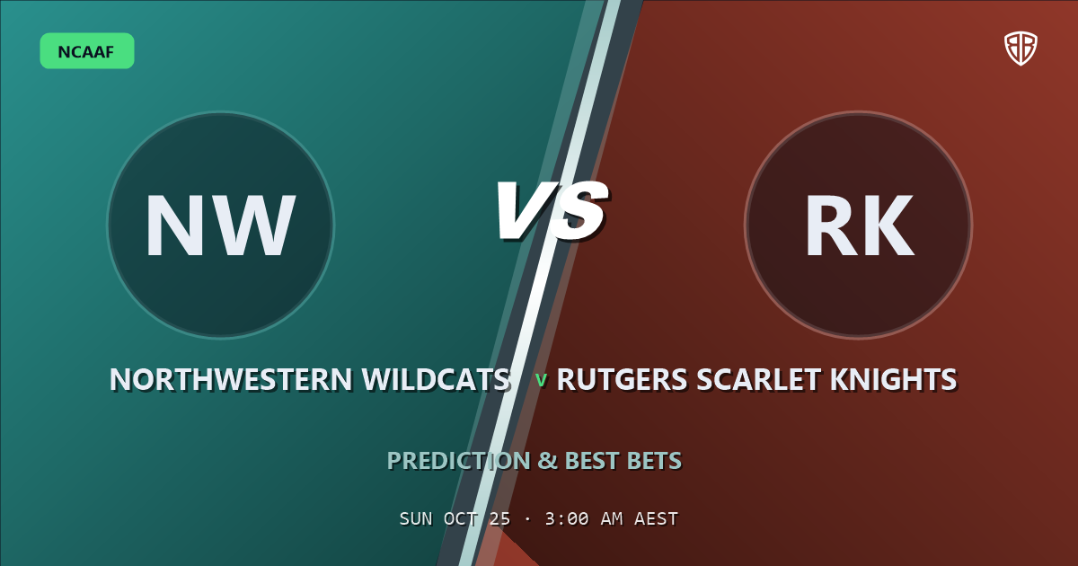 Northwestern Wildcats vs Rutgers Scarlet Knights Prediction & Picks, October 24, 2026