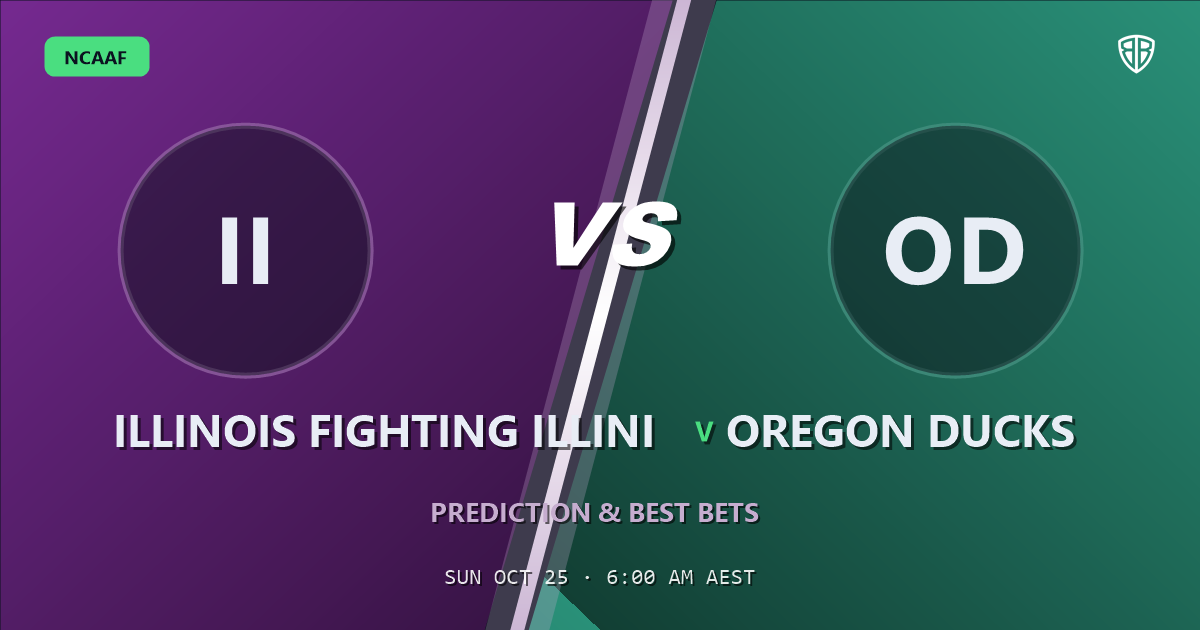 Illinois Fighting Illini vs Oregon Ducks Prediction & Picks, October 24, 2026