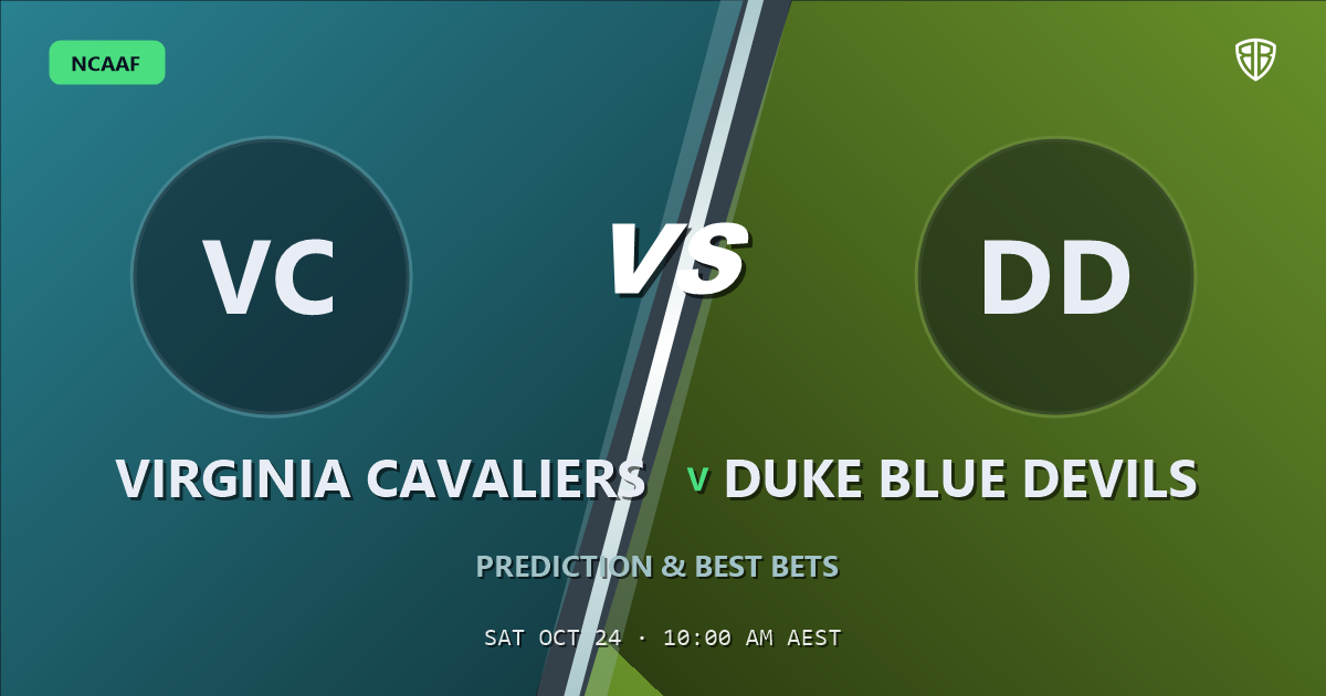 Virginia Cavaliers vs Duke Blue Devils Prediction & Picks, October 23, 2026