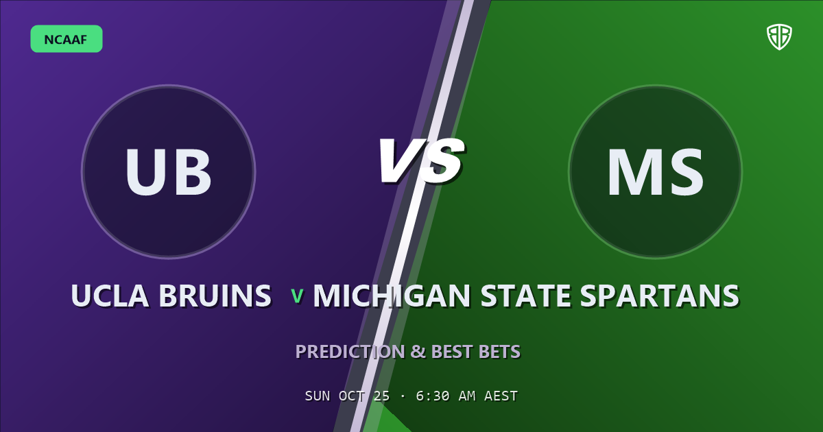 UCLA Bruins vs Michigan State Spartans Prediction & Picks, October 24, 2026