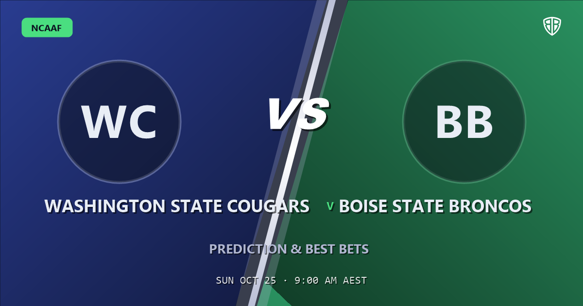 Washington State Cougars vs Boise State Broncos Prediction & Picks, October 24, 2026