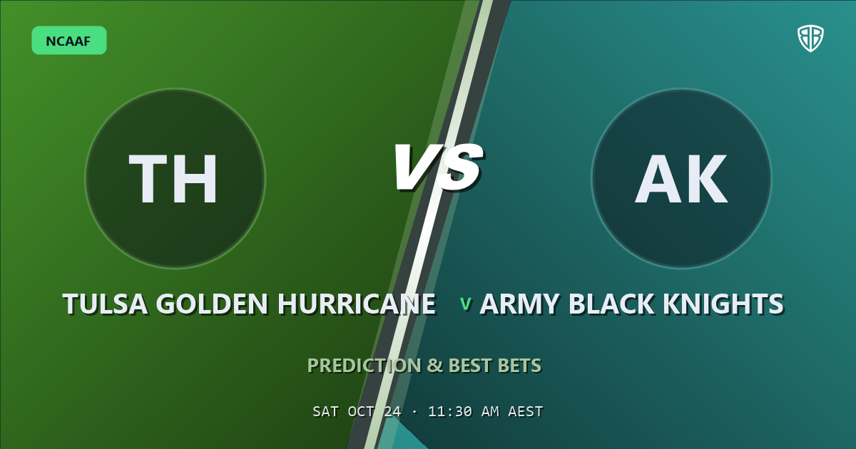 Tulsa Golden Hurricane vs Army Black Knights Prediction & Picks, October 23, 2026