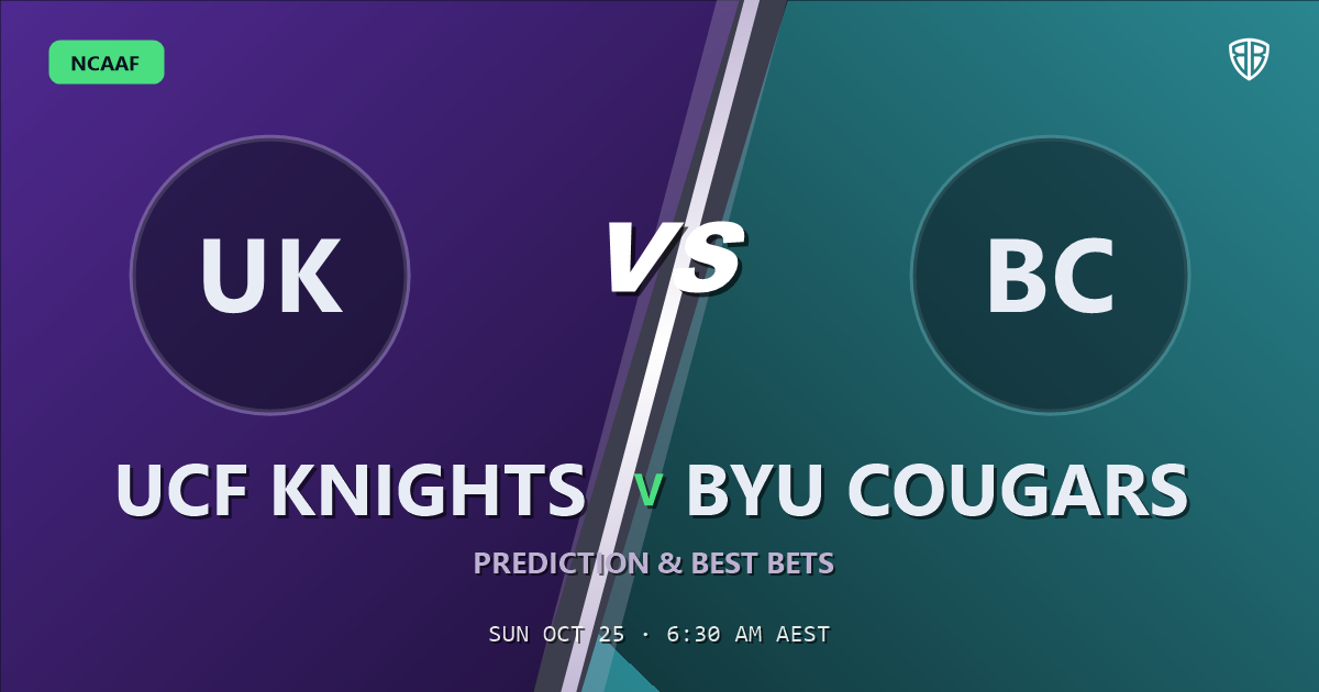 UCF Knights vs BYU Cougars Prediction & Picks, October 24, 2026