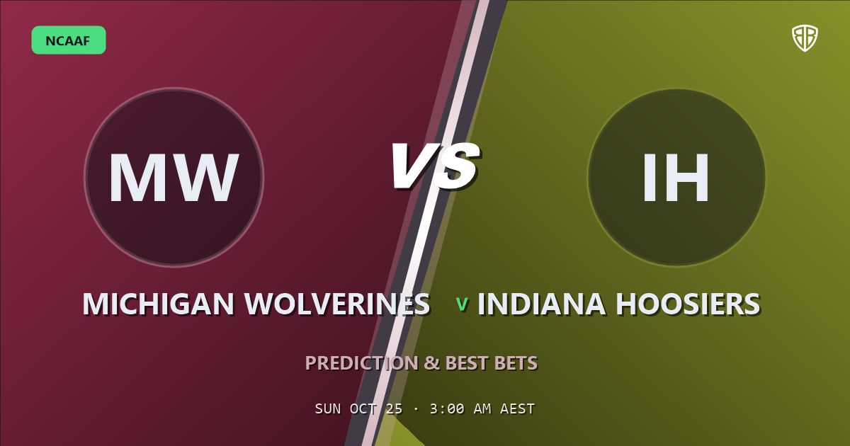 Michigan Wolverines vs Indiana Hoosiers Prediction & Picks, October 24, 2026