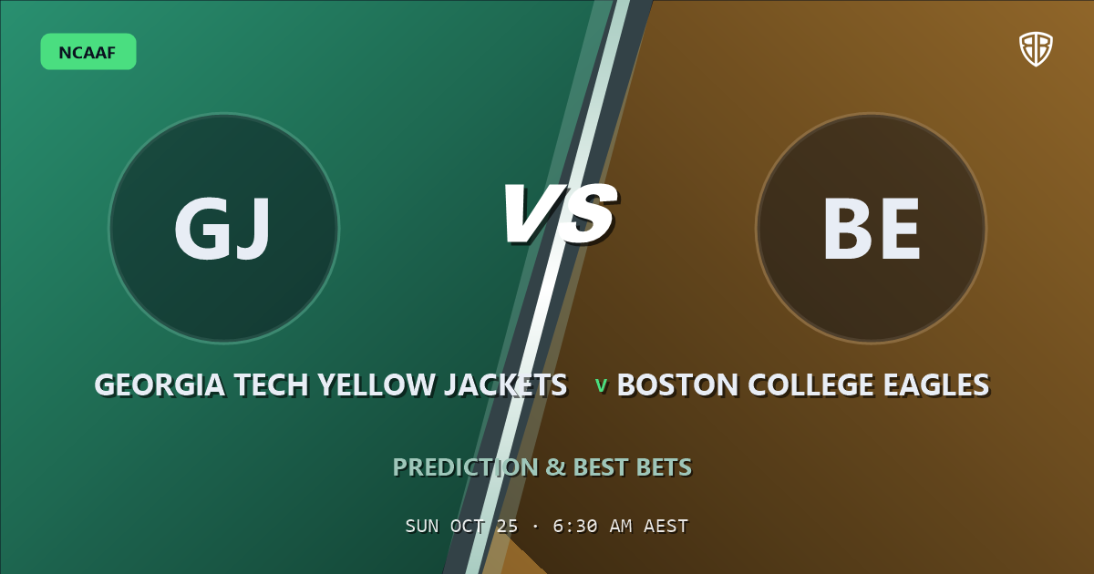 Georgia Tech Yellow Jackets vs Boston College Eagles Prediction & Picks, October 24, 2026