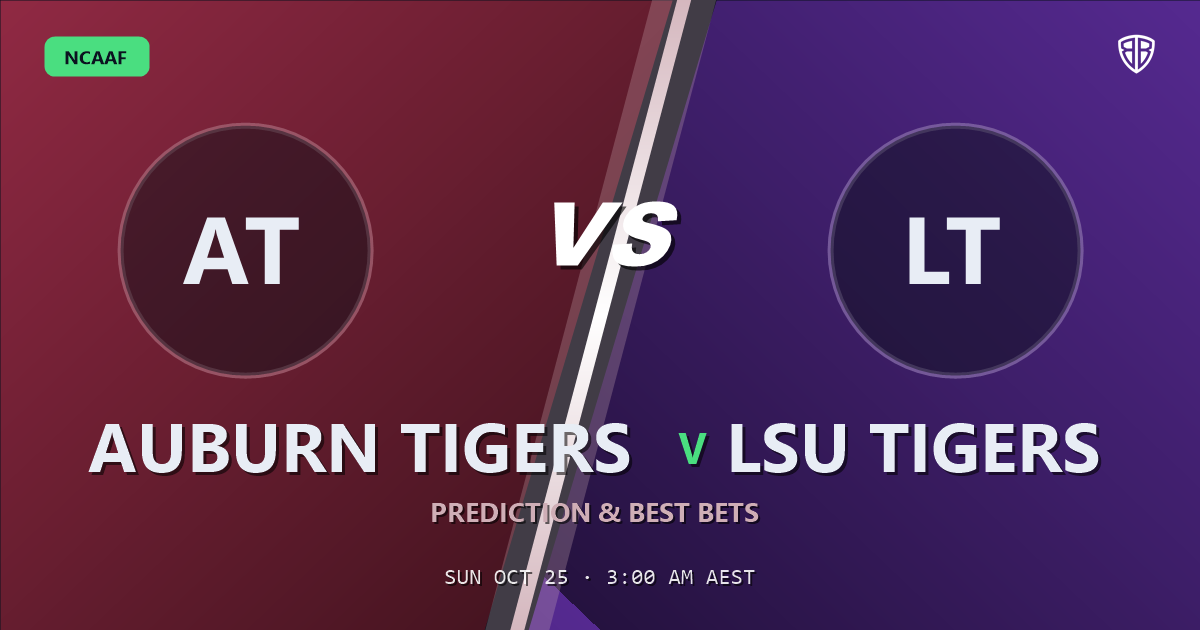 Auburn Tigers vs LSU Tigers Prediction & Picks, October 24, 2026