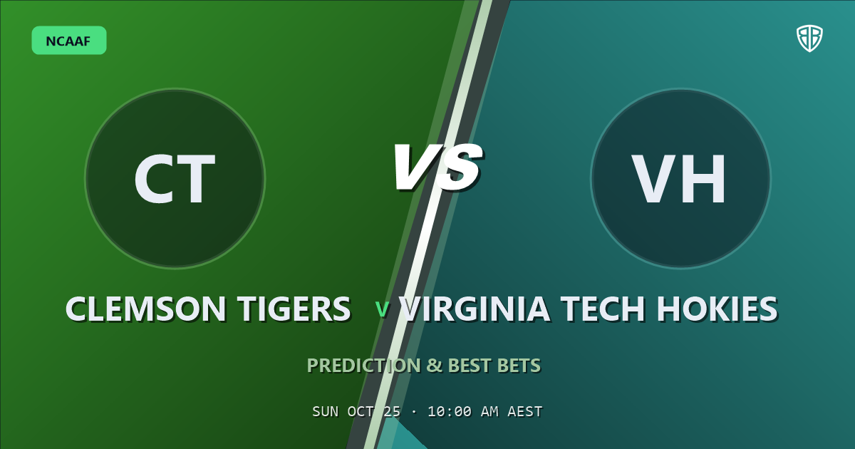 Clemson Tigers vs Virginia Tech Hokies Prediction & Picks, October 24, 2026