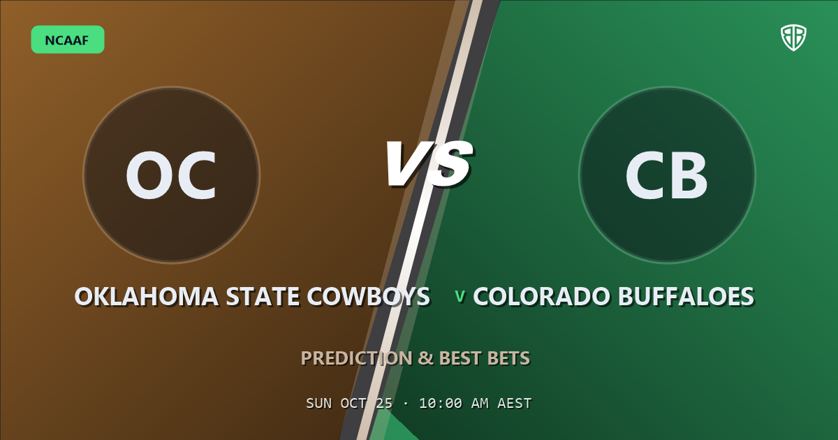 Oklahoma State Cowboys vs Colorado Buffaloes Prediction & Picks, October 24, 2026