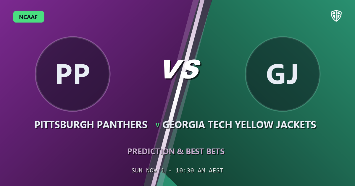Pittsburgh Panthers vs Georgia Tech Yellow Jackets Prediction & Picks, October 31, 2026