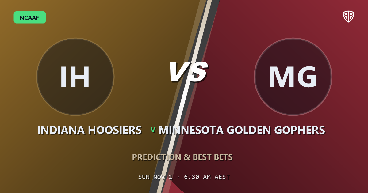 Indiana Hoosiers vs Minnesota Golden Gophers Prediction & Picks, October 31, 2026
