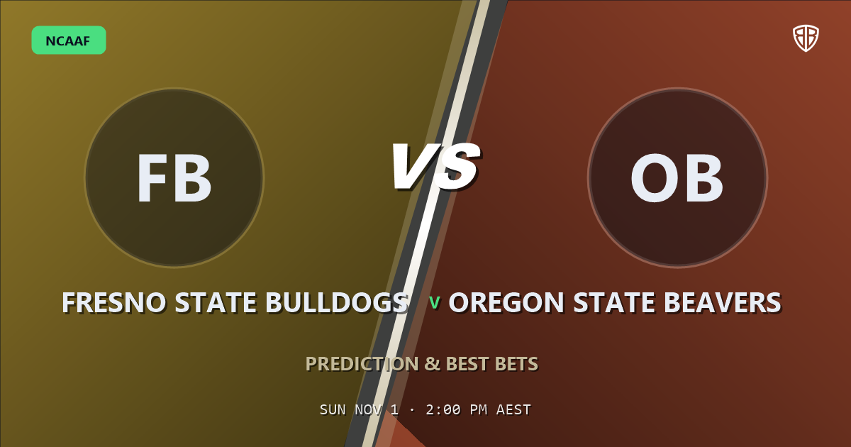 Fresno State Bulldogs vs Oregon State Beavers Prediction & Picks, October 31, 2026