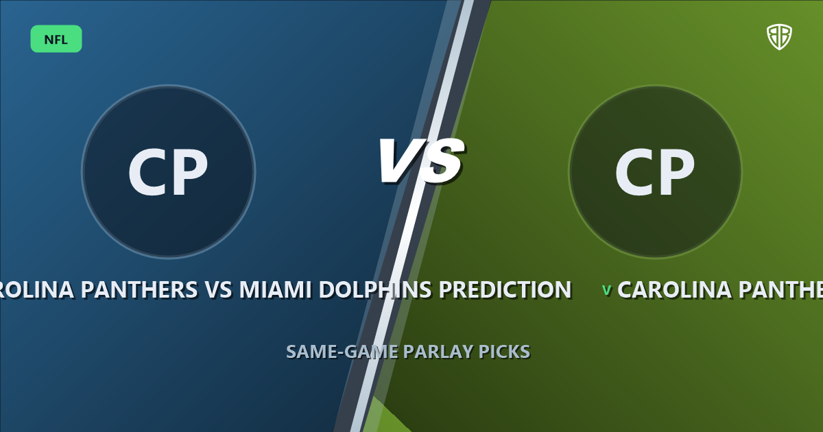Carolina Panthers vs Miami Dolphins Prediction & Same Game Parlay Picks: Data-Driven Targets