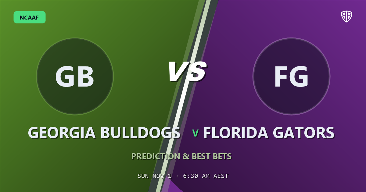Georgia Bulldogs vs Florida Gators Prediction & Picks, October 31, 2026