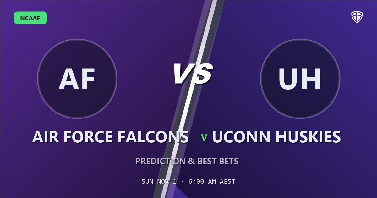 Air Force Falcons vs UConn Huskies Prediction & Picks, October 31, 2026