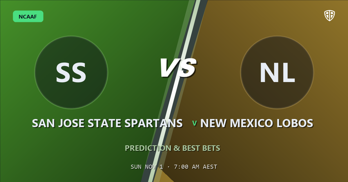 San Jose State Spartans vs New Mexico Lobos Prediction & Picks, October 31, 2026