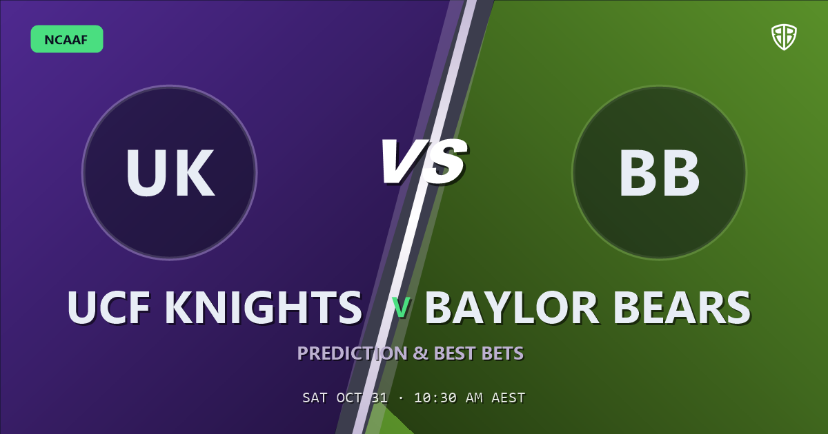 UCF Knights vs Baylor Bears Prediction & Picks, October 30, 2026