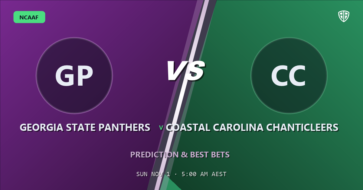 Georgia State Panthers vs Coastal Carolina Chanticleers Prediction & Picks, October 31, 2026