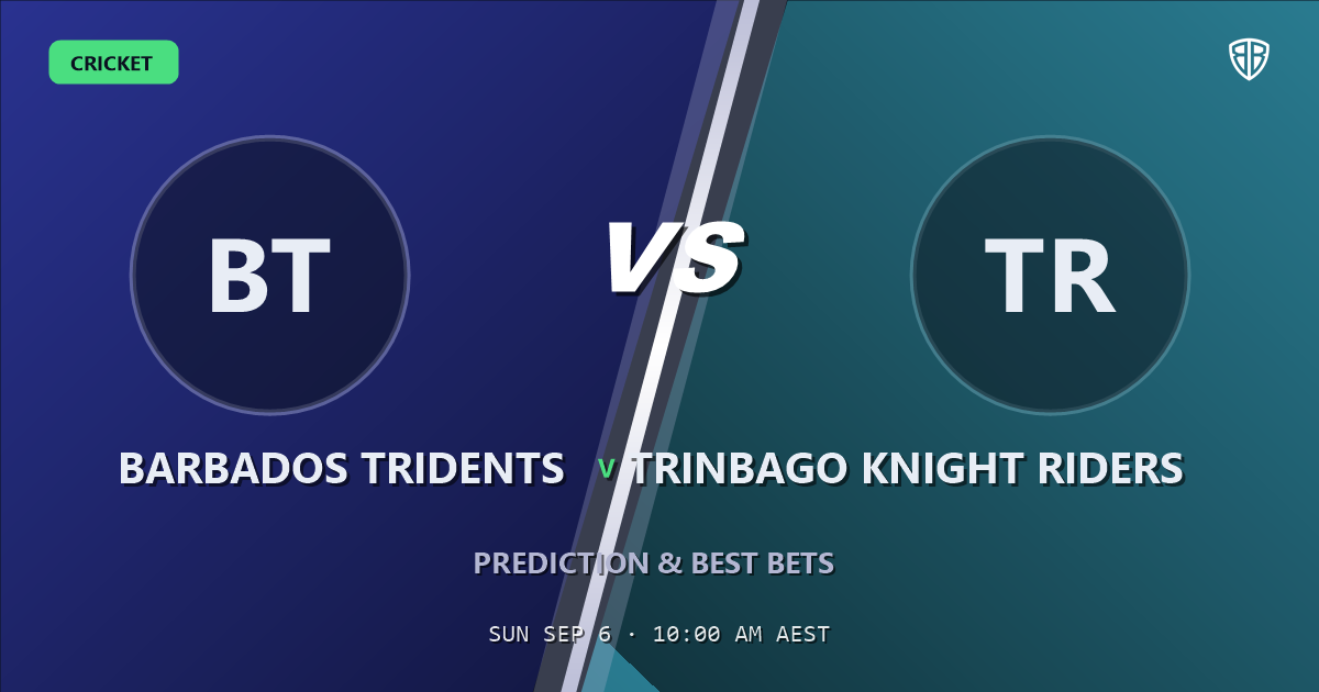 Barbados Tridents vs Trinbago Knight Riders Prediction & Picks: Stat-Based Insights