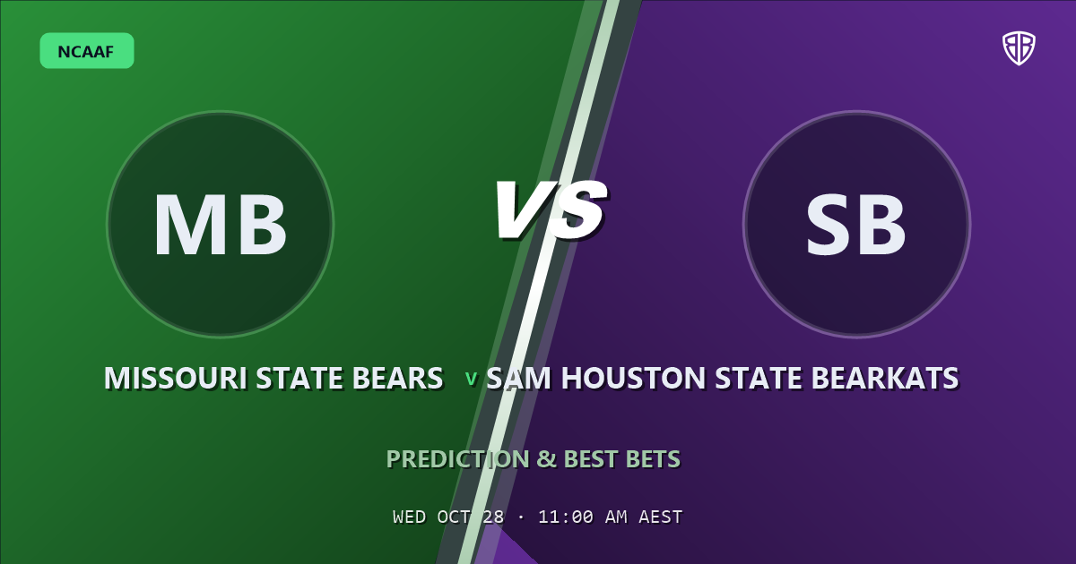Missouri State Bears vs Sam Houston State Bearkats Prediction & Picks, October 27, 2026