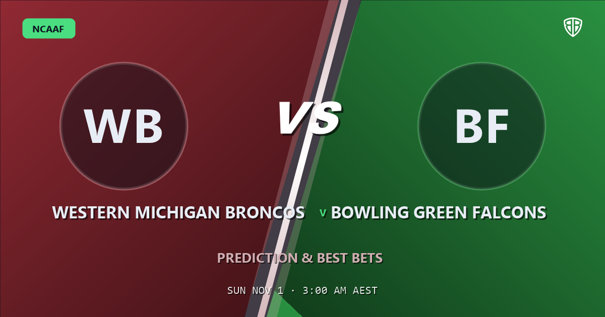 Western Michigan Broncos vs Bowling Green Falcons Prediction & Picks, October 31, 2026