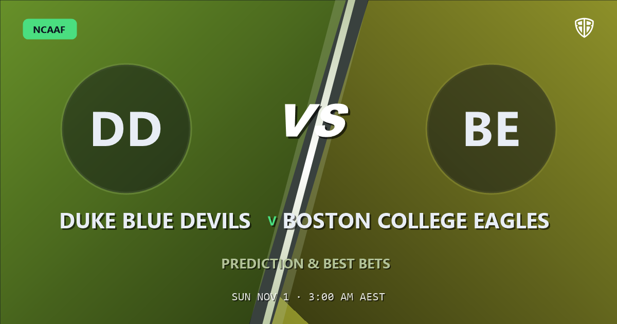Duke Blue Devils vs Boston College Eagles Prediction & Picks, October 31, 2026