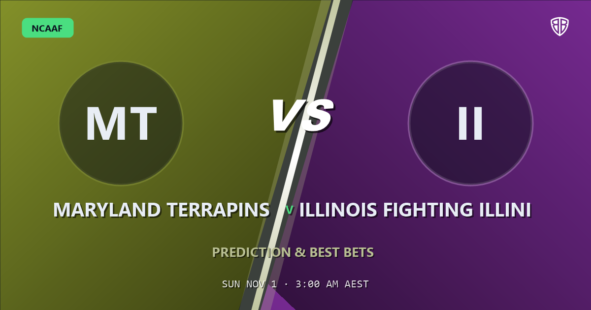 Maryland Terrapins vs Illinois Fighting Illini Prediction & Picks, October 31, 2026