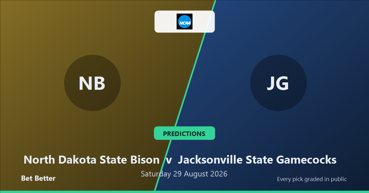 North Dakota State Bison vs Jacksonville State Gamecocks Prediction & Picks: Odds Analysis & Top Props