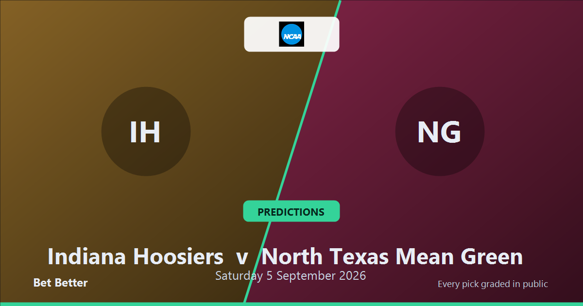 Indiana Hoosiers vs North Texas Mean Green Prediction & Picks: Stat-Based Insights