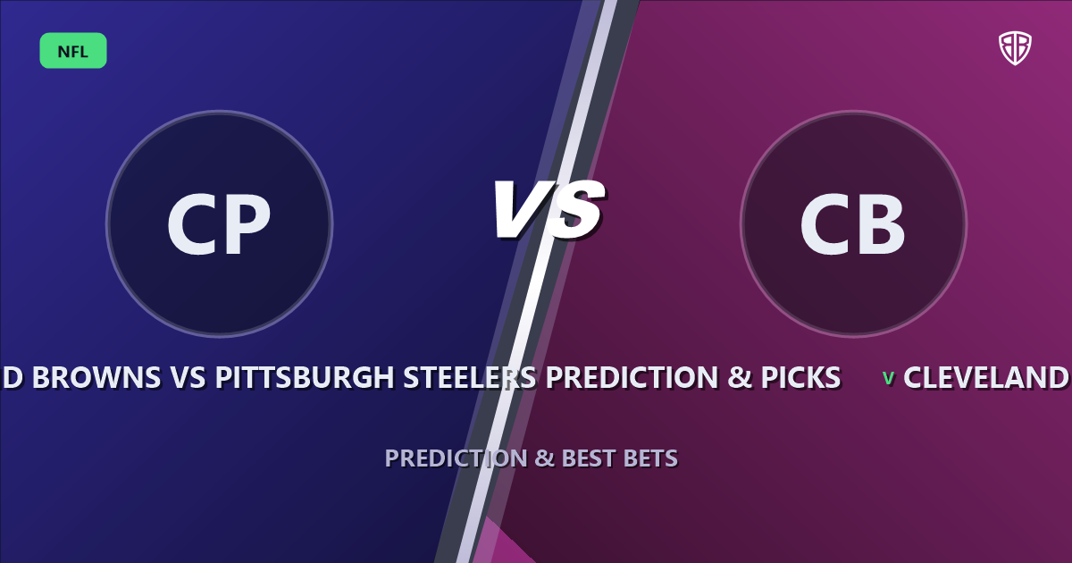 Cleveland Browns vs Pittsburgh Steelers Prediction & Picks (KC Concepcion Impact): Odds & Edges