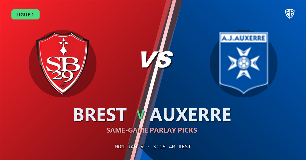 Brest vs Auxerre Prediction & Same Game Parlay picks Value Parlay: Analytics Breakdown